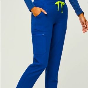 Figs Electric Blue Yola scrub pants S/T